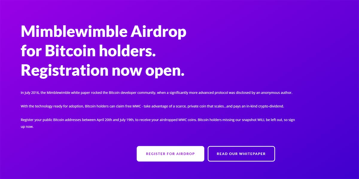 Mimblewimble Airdrop Claim Free Mwc Tokens Airdropsmob Com - 
